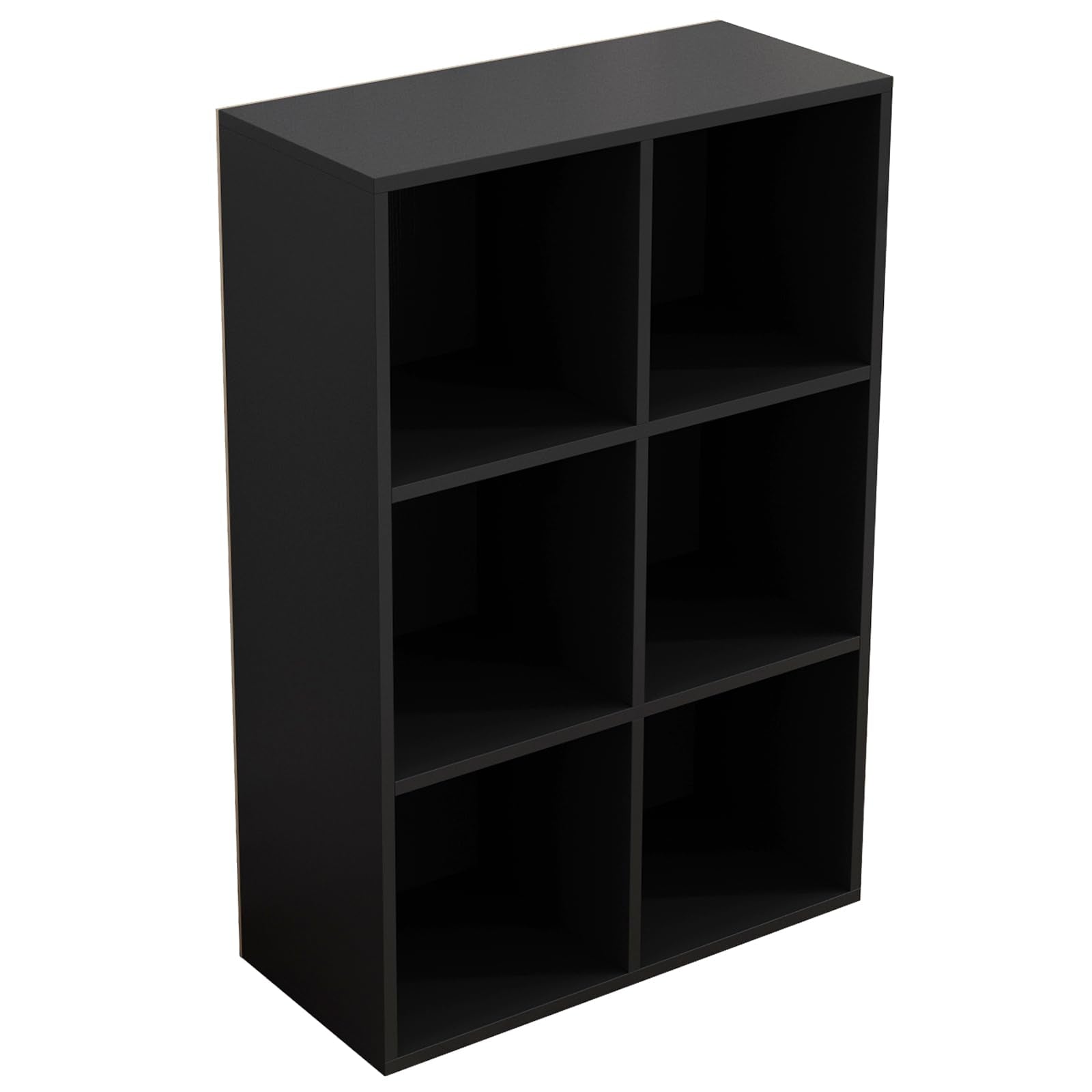 OSCHF 9-Cube Storage Shelf Bookcase - Wooden 3-Tier Free Standing Open Bookshelf for Home and Office, Organizer Cabinet in Black