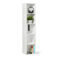 Amazon Basics 5Cube Bookcase Compatible with Fabric Storage Cube Organizers, White