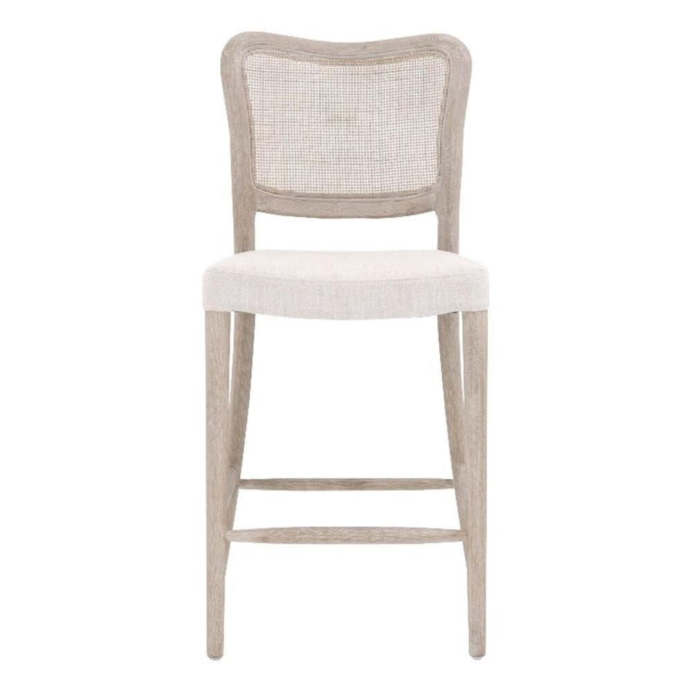 Cela 25&quot; Bisque and Natural Gray Counter Stool