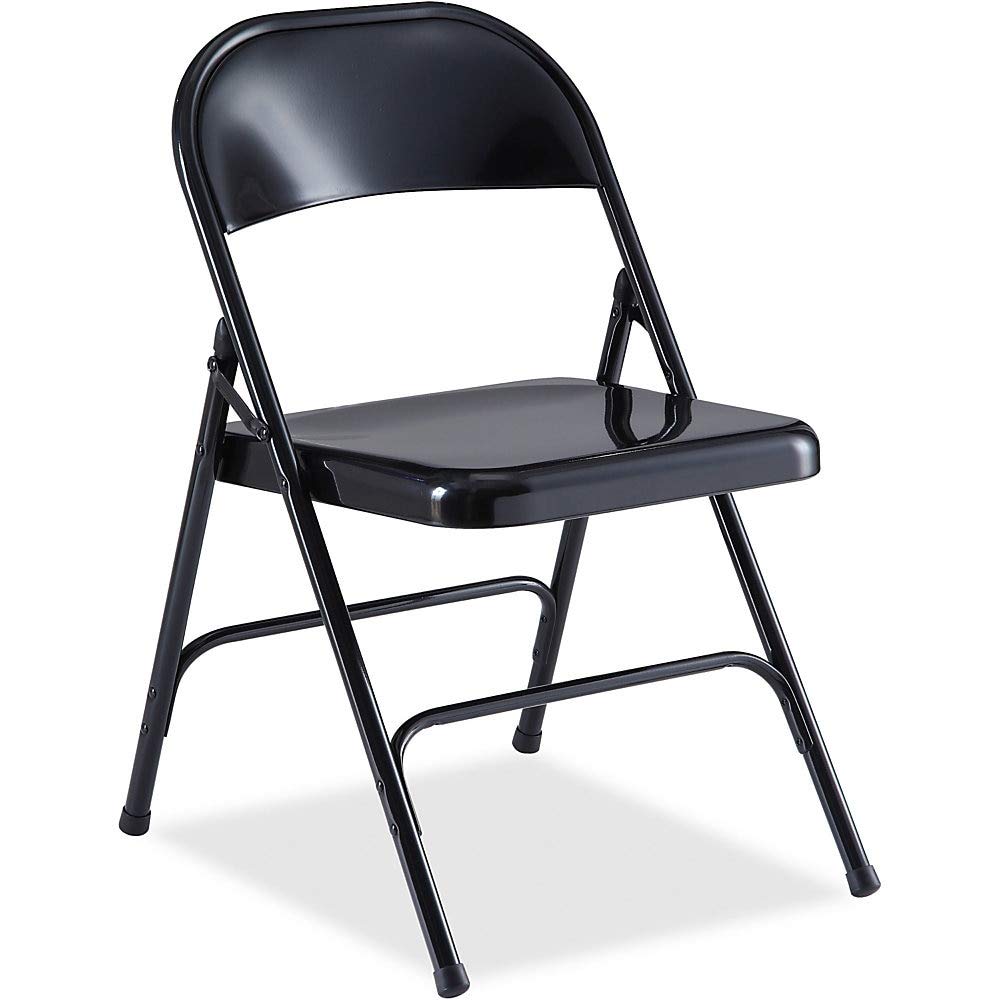 Lorell Black Folding Chairs, (Pack Of 4)