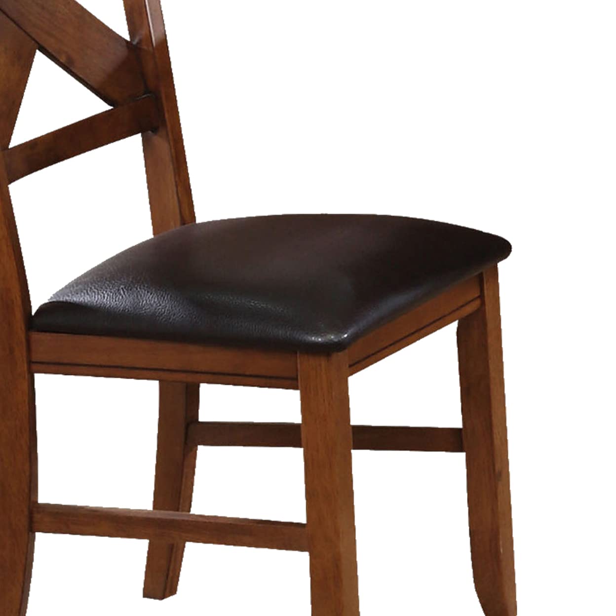 ACME Apollo Side Chair (Set-2) - 70003 - Espresso PU & Walnut