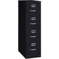 Lorell LLR60191 4-Drawer Vertical File with Lock, 15" x 26-1/2" x 52", Black