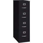 Lorell LLR60191 4-Drawer Vertical File with Lock, 15" x 26-1/2" x 52", Black
