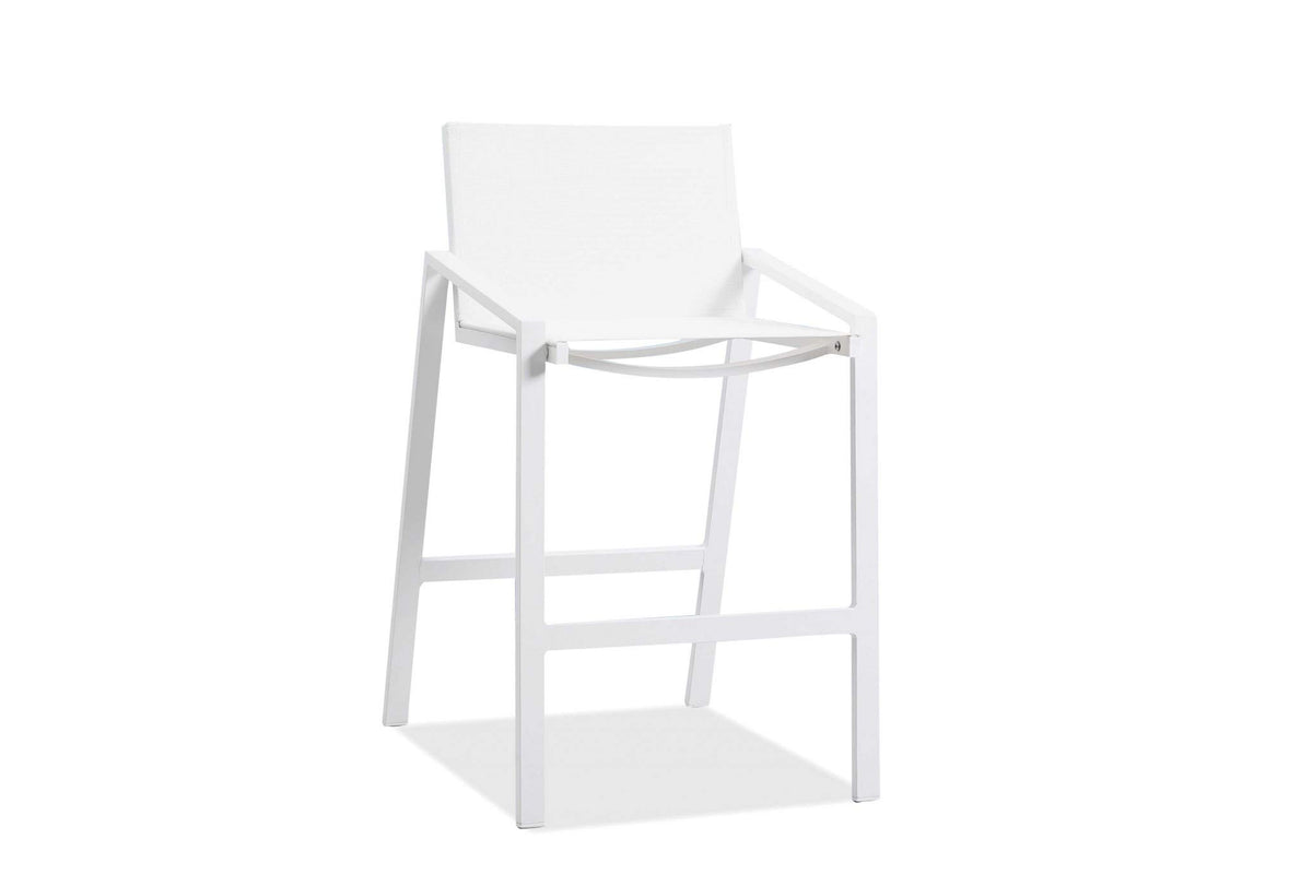 HomeRoots Set of 2 White Stainless Steel Bar Stools