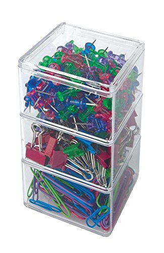 Office Depot - Paper Clips - Stackable Clip Kit - Blue - Purple - Yellow - Green - P - Blue - Purple - Yellow - Green -