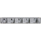 Genuine Joe Cleaning Wall Rack Tool Organizer, 3.8" x 16.5" x 2.8", Gray, 24 Count