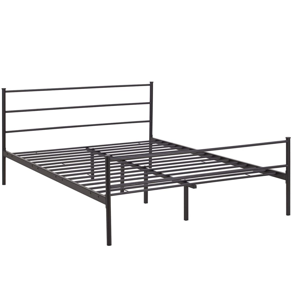 CasaFoyer Alina Platform Queen Bed | Rustic Charm | Sturdy Steel Frame | Supports 1323 lbs | No Box Spring Needed | Compatible with Memory Foam, Spring, Latex, Hybrid Mattresses | Mattress not included