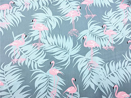 Taoson Dark Grey/Gay Flamingos Pattern 100% Cotton 300 Thread Count Body Pillow Cover Pillowcase Pillow Protector Cushion Cover