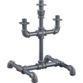 Acme Brantley Pipe Design Candleholder With Metal Frame In Sandy Gray