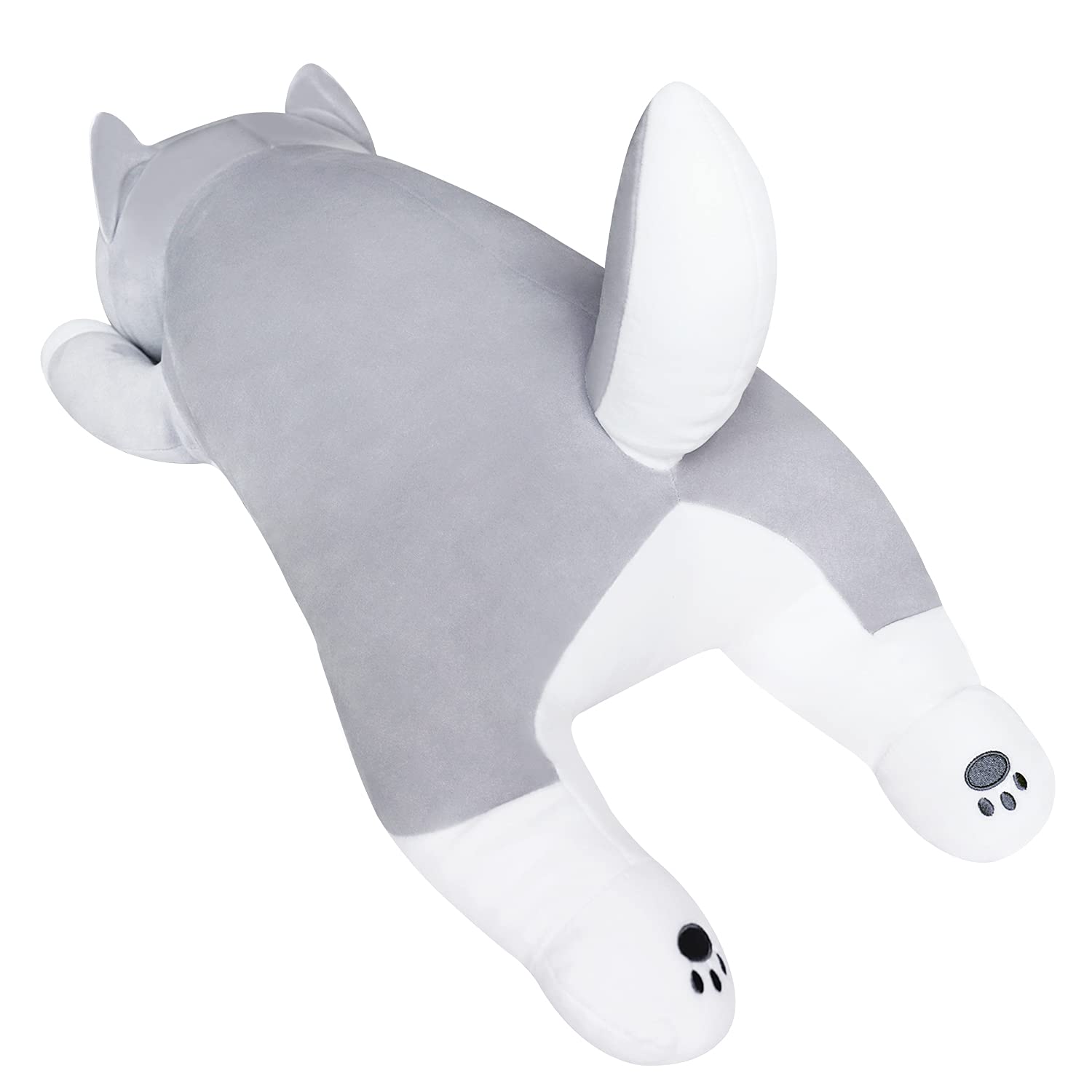 Auspicious Beginning 30' Husky Stuffed Animal Plush Pillow, Huskies Anime Body Pillow, Kawaii Stuff Animal Plush Toy, Big Plush