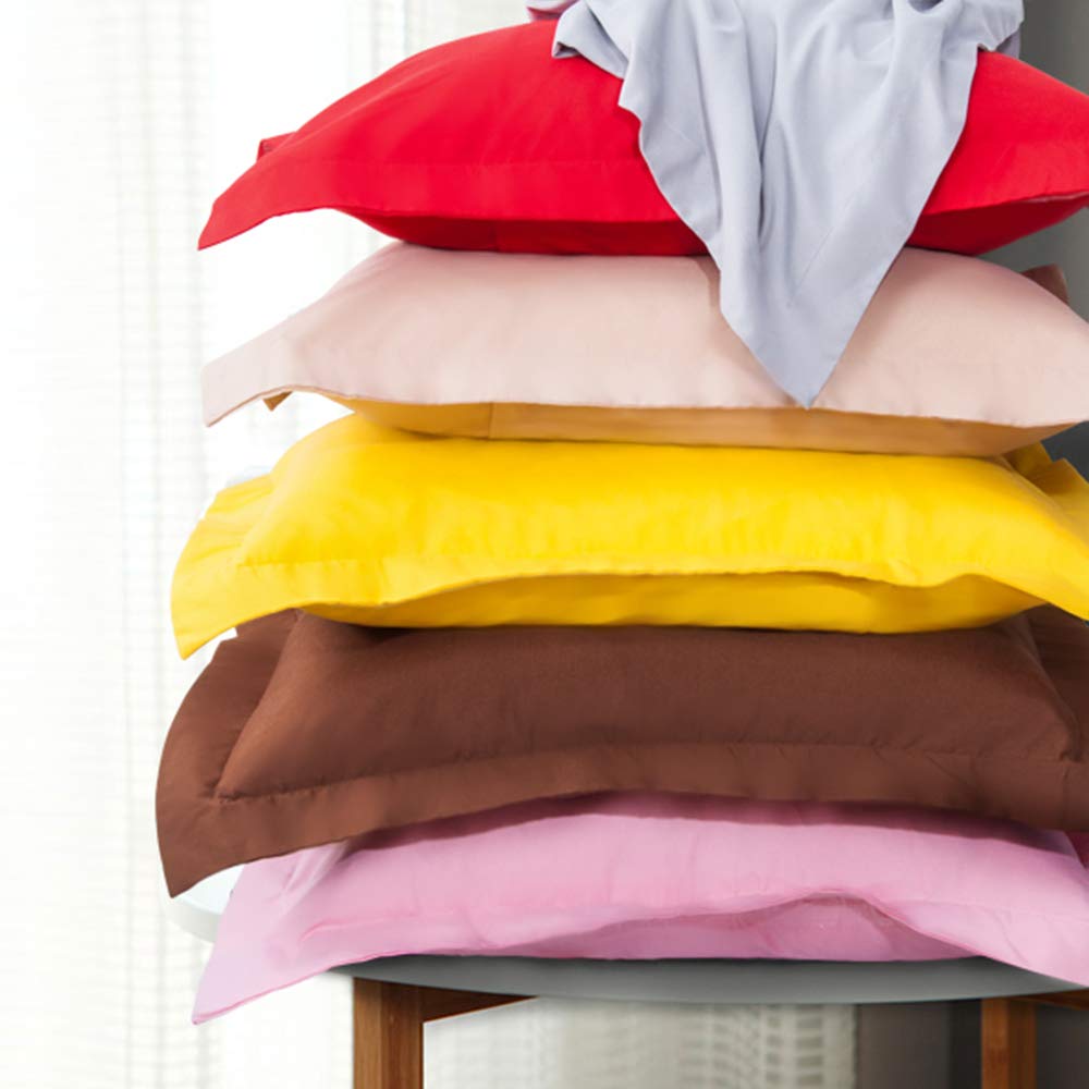 Ntbay 100% Brushed Microfiber Standard Pillow Shams Set Of 2, Super Soft And Cozy, Wrinkle, Fade, Stain Resistant 20X26 Inches Oxford Pillowcases, Light Grey