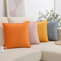 Wemeon Velvet Throw Pillow Covers 22X22 Set Of 4,Solid Color Pillows Soft Decorative Square Couch Pillow Covers,Mix And Match Ho