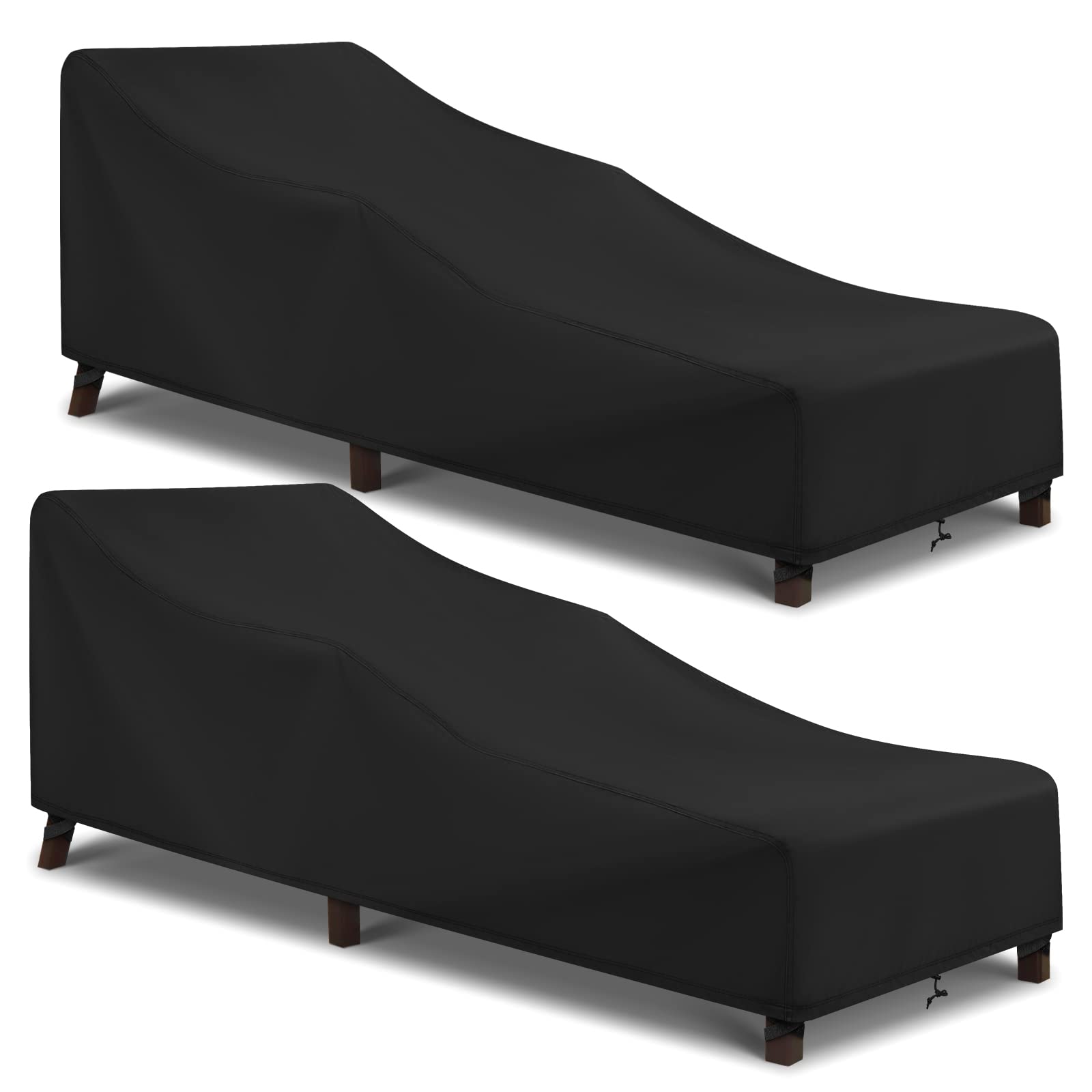 Arcedo Waterproof Patio Chaise Lounge Covers, Outdoor Lounge Chair Covers, Outdoor Patio Furniture Cover For Poolside Beach, All