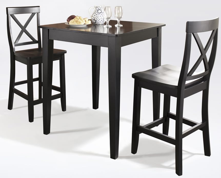 Crosley Furniture 3-Piece Bar Table with 2 School House Counter Height Bar Stools - Thumbnail 2