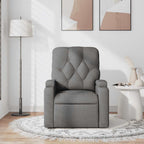 vidaXL Fabric Massage Recliner Chair for Living Room, Home Theater, 6-Point Vibration Massage, Adjustable Back & Footrest, Cup Holders, Dark Gray
