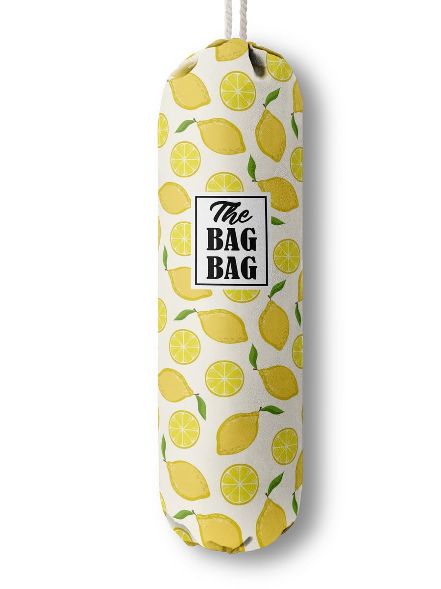 The Bag Bag Grocery Bag Holder, Lemon Grocery Bags Holder Organizer For Shopping Bags, Wall Mount Plastic Bags Storage Container