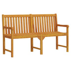 vidaXL Solid Acacia Wood Patio Bench - Weather-Resistant and Durable Outdoor Seating with Easy Maintenance and Comfortable Armrests and Backrest, Oil-Finished Brown Bench