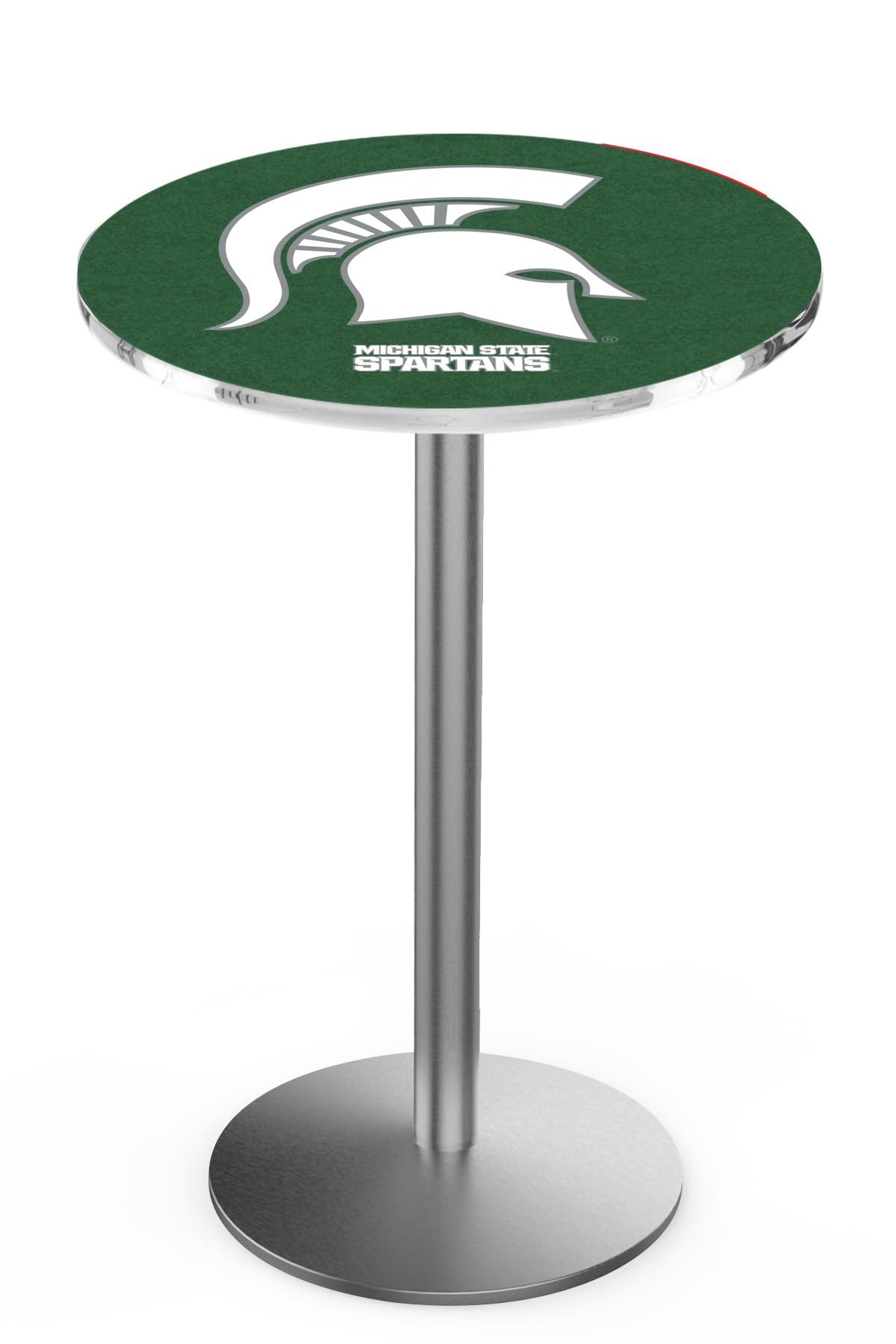 Holland Bar Stool Co. L214-42&quot; Stainless Steel Michigan State Pub Table with 36&quot; Dia. top