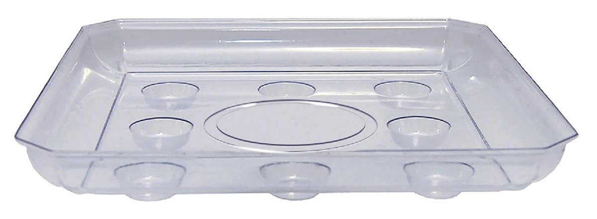 Cwp Sqds-1000 Heavy Gauge Footed Square Carpet Saver Saucer, 10-Inch By 10-Inch, Clear (Packaging May Vary)