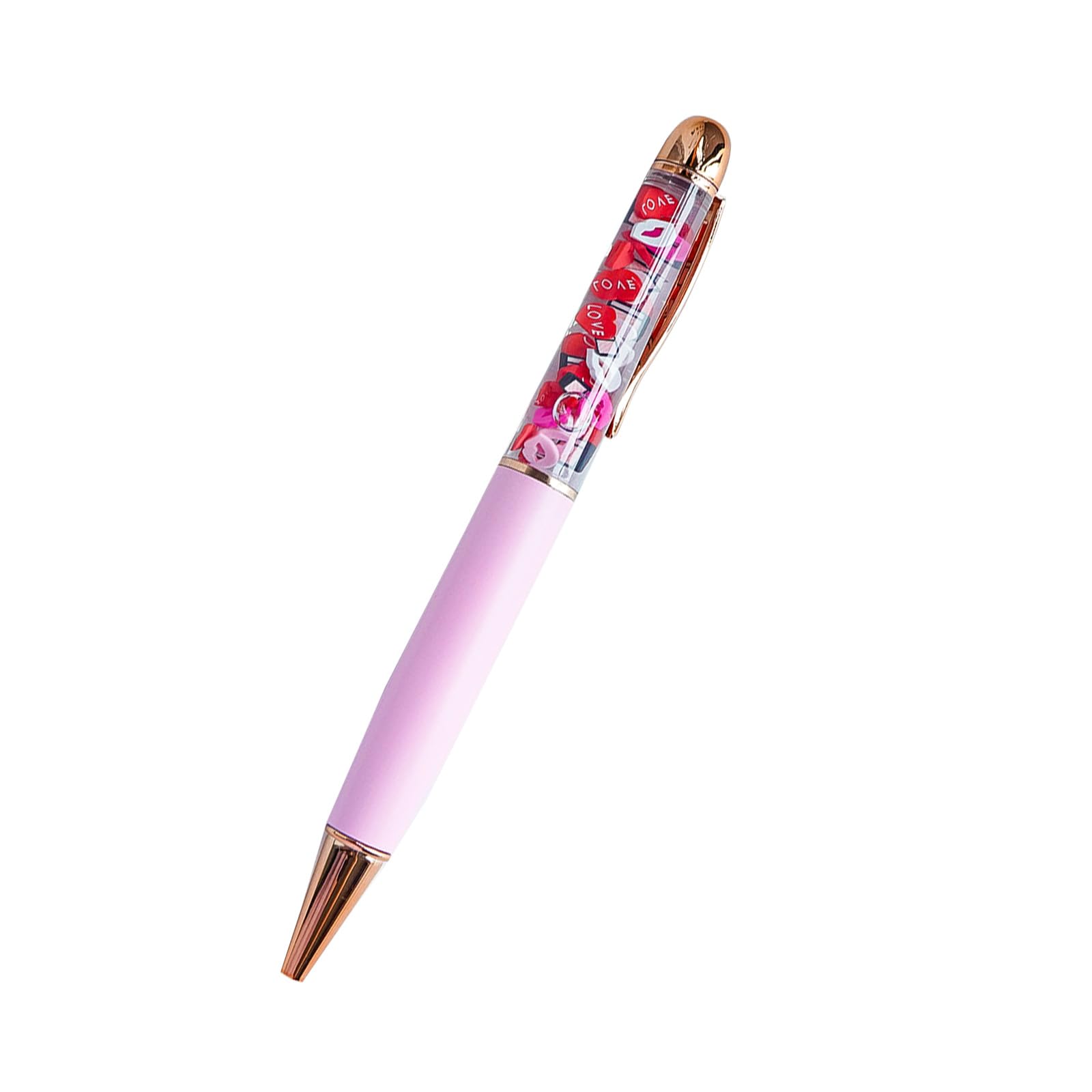Sikyby Lipstick Love Letters Heart Valentine'S Romantic Funny Pens Cute Floater Floating Liquid Writing Journaling Office Pen Un