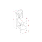 East West Furniture Chelsea Stools With Upholstered Seat, 24" Seat Height