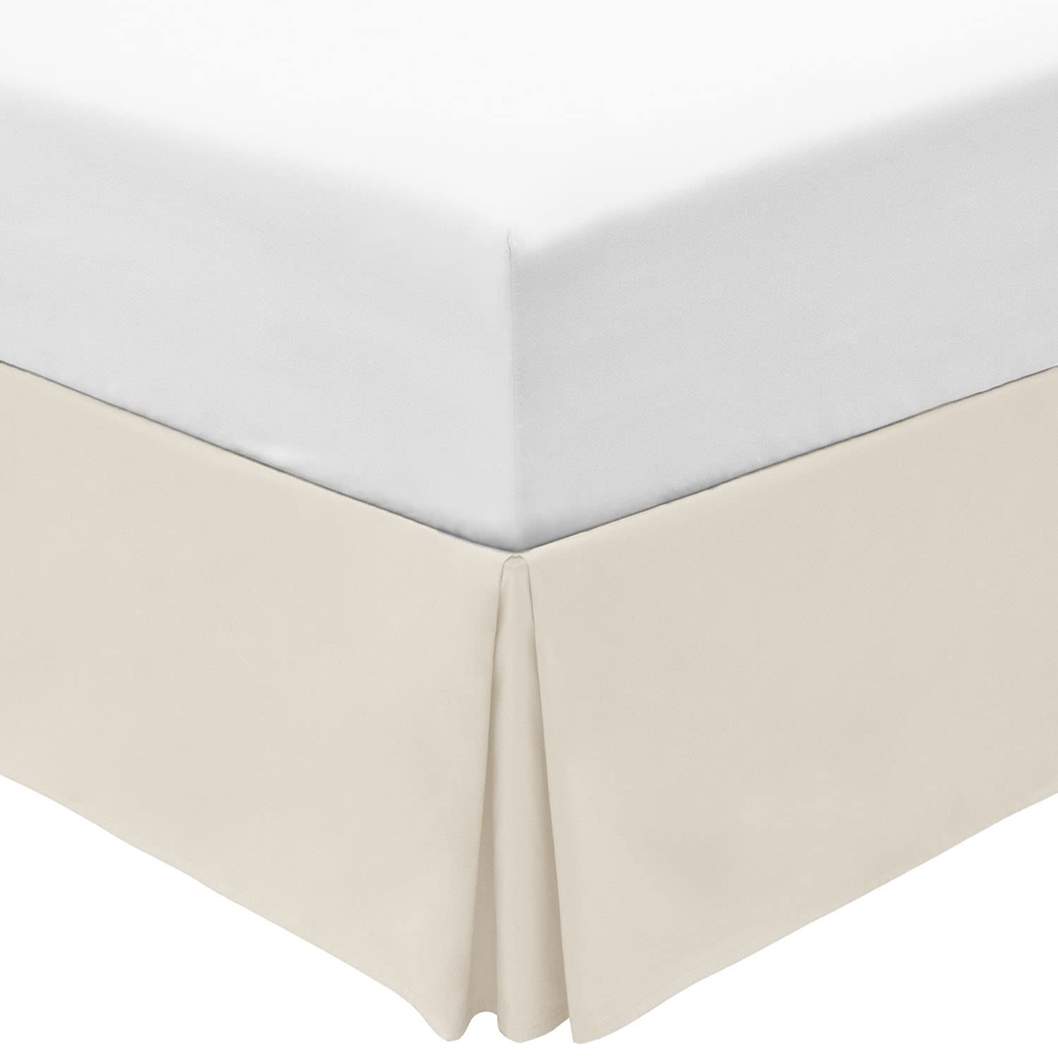 Mellanni Bed Skirt Full Size - Bed Frame - 15-Inch Tailored Drop Pleated Dust Ruffle - Wrinkle, Fade, Stain Resistant - 1 Bedski