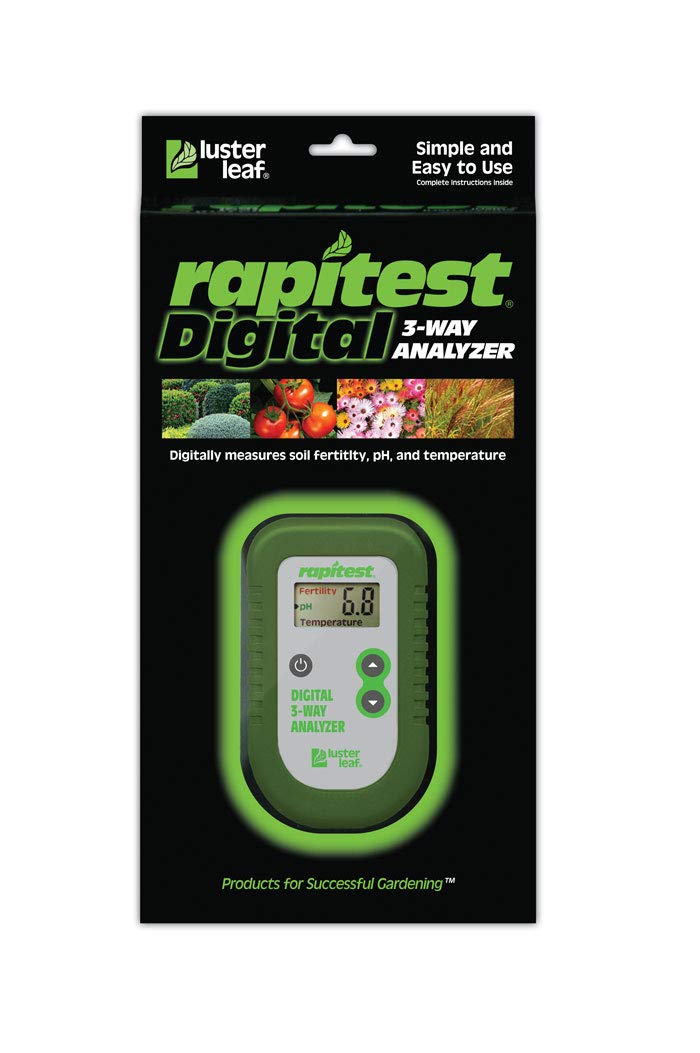Luster Leaf Fertility And Temperature Rapitest 1835 Digital 3 Way Analyzer For Soil Ph