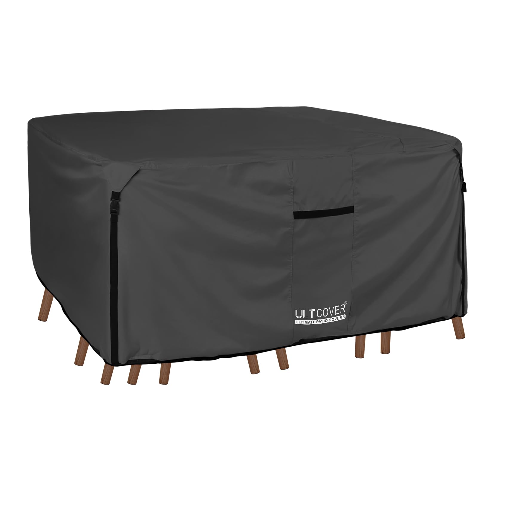 Ultcover 600D Tough Canvas Durable Square Patio Table And Chair Cover - Waterproof Outdoor General Purpose Furniture Covers 86 I