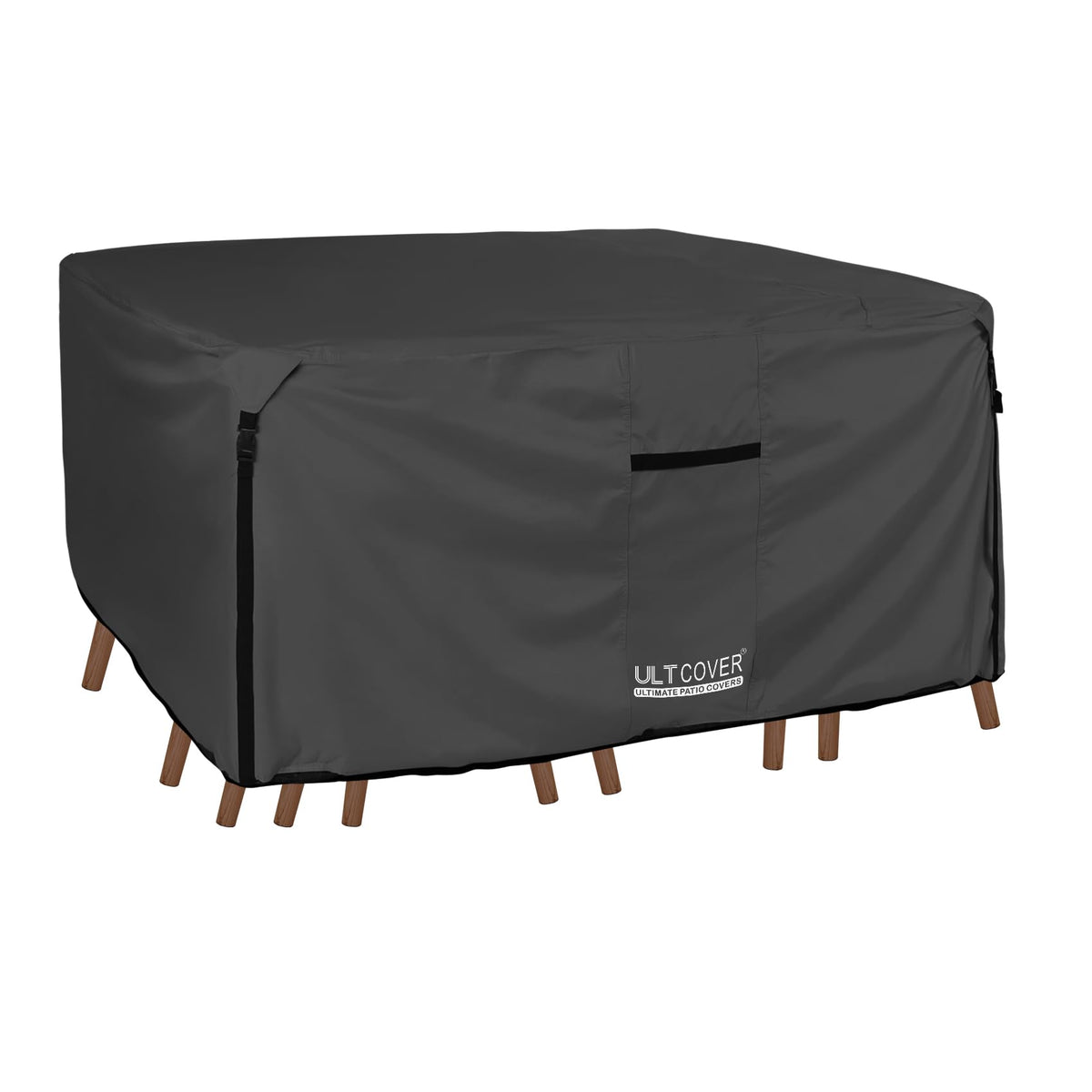Ultcover 600D Tough Canvas Durable Square Patio Table And Chairs Cover - Waterproof Outdoor General Purpose Furniture Covers 94
