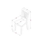 East West Furniture Amav5-Bch-W 5 Piece Modern Dining Table Set Includes A Round Kitchen Table With Pedestal And 4 Dining Chairs, 36X36 Inch, Black & Cherry