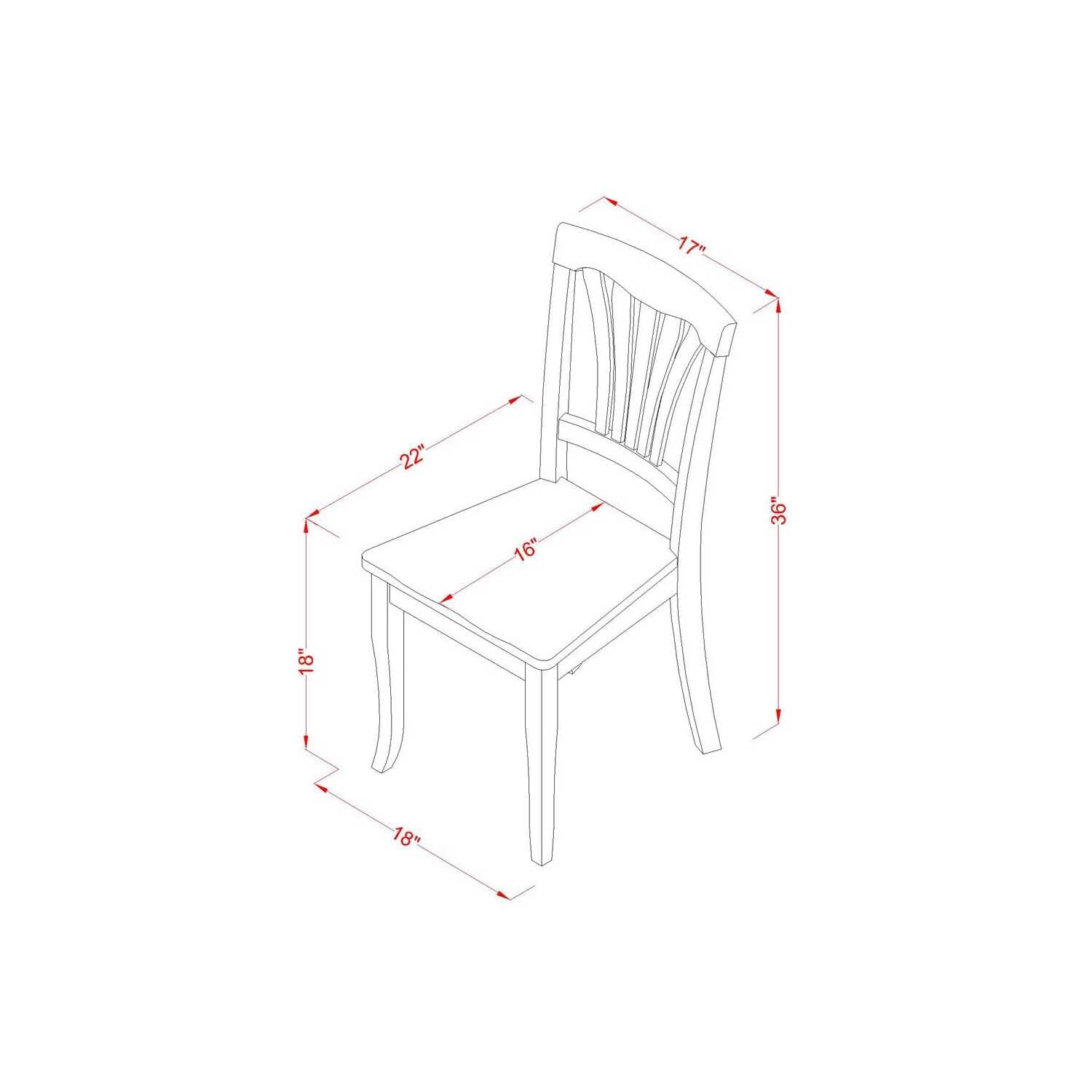 East West Furniture Amav5-Bch-W 5 Piece Modern Dining Table Set Includes A Round Kitchen Table With Pedestal And 4 Dining Chairs, 36X36 Inch, Black & Cherry