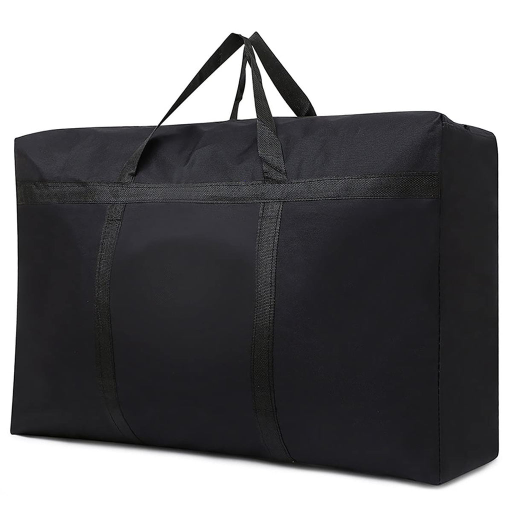 IWEIK Multipurpose Extra Large Heavy Duty Storage Bags Duffle Bags for Space Saving Moving Storage (120L, Black)