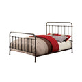 Benjara Benzara Metal Full Size Bed, Bronze Finish,