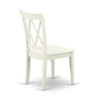 East West Furniture Dining Clc-Lwh-W Clarksville Double X-Back Formal Chairs In Linen White Finish (Set Of 2)
