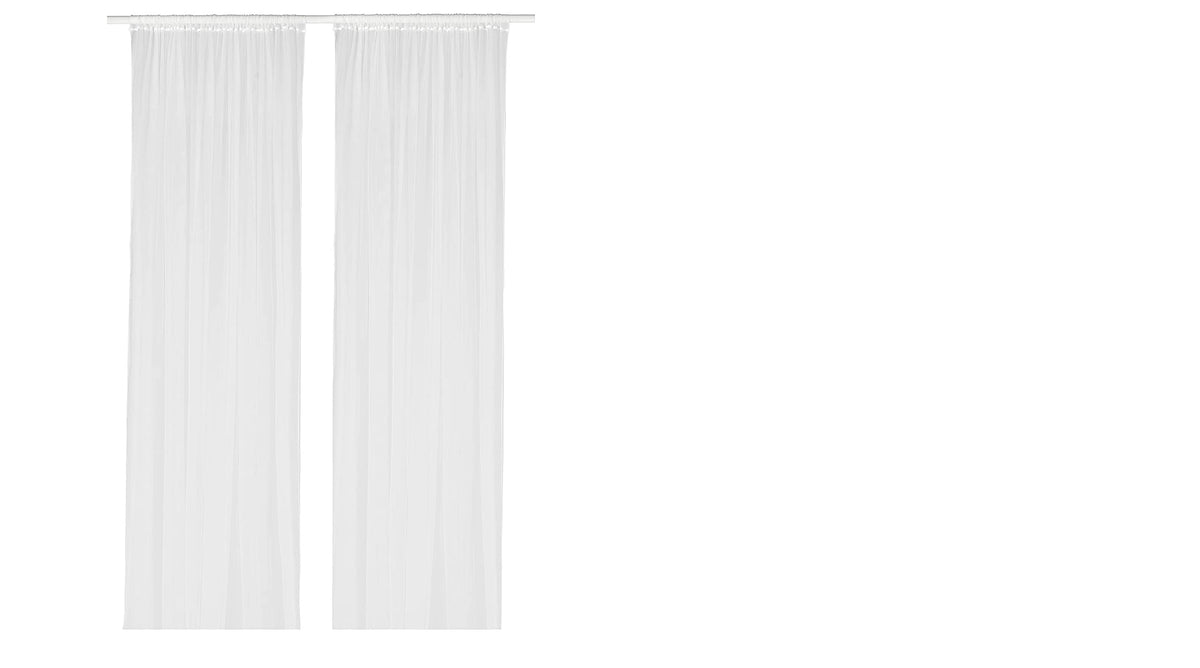 Ikea Lill Polyester Net Curtains (White, 280x300 cm)  2 Curtains