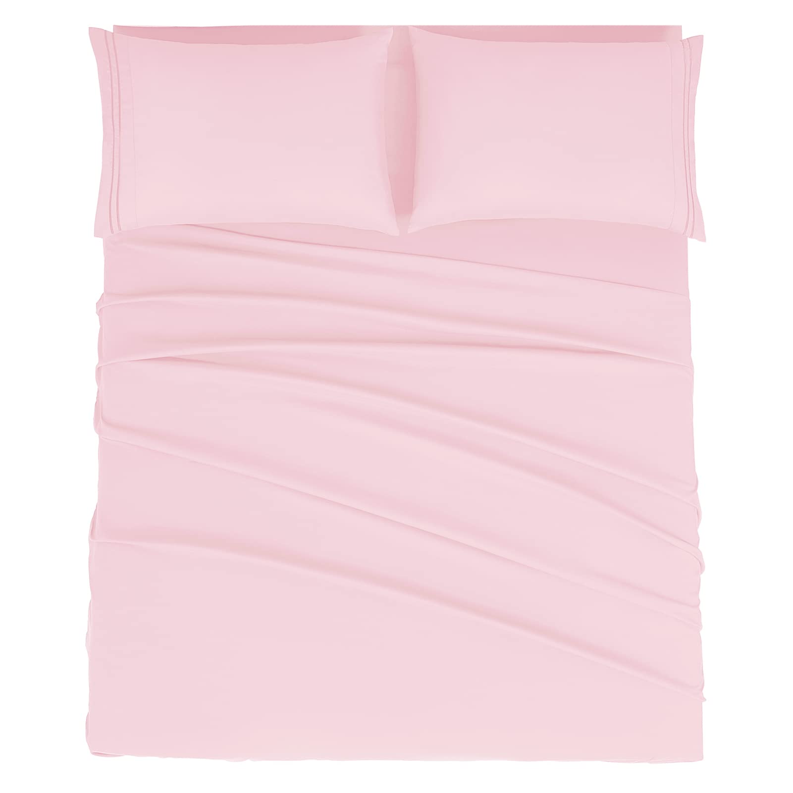 Mejoroom Full Size Sheet Set - Soft Microfiber Bed Sheets - Deep Pocket Fitted Sheet, Breathable, Wrinkle & Fade Resistant - 4 P