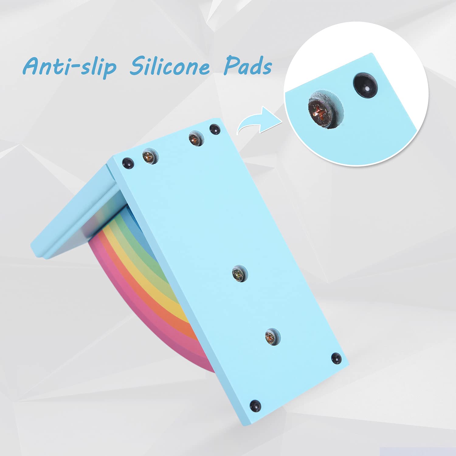 Nikky Home Wooden Rainbow Book Ends Non-Skid Cute Bookends Book Stoppers For Girls Home Children'S Room Classroom Nursery Decor,