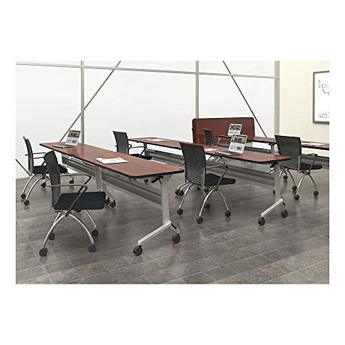 Safco 2448Trmh Tabletop, F/Flip-N-Go Table, Laminate, 48-Inch X24-Inch, Mahogany