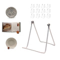 KINGDOM SOLUTIONS MADE IN USA 12-Pack Sturdy & Durable Adjustable White Metal Easels to Display Books, Frames, Comics, Plates & 