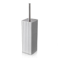 Resin Toilet Brush and Holder Set with Stainless Steel Handle,White