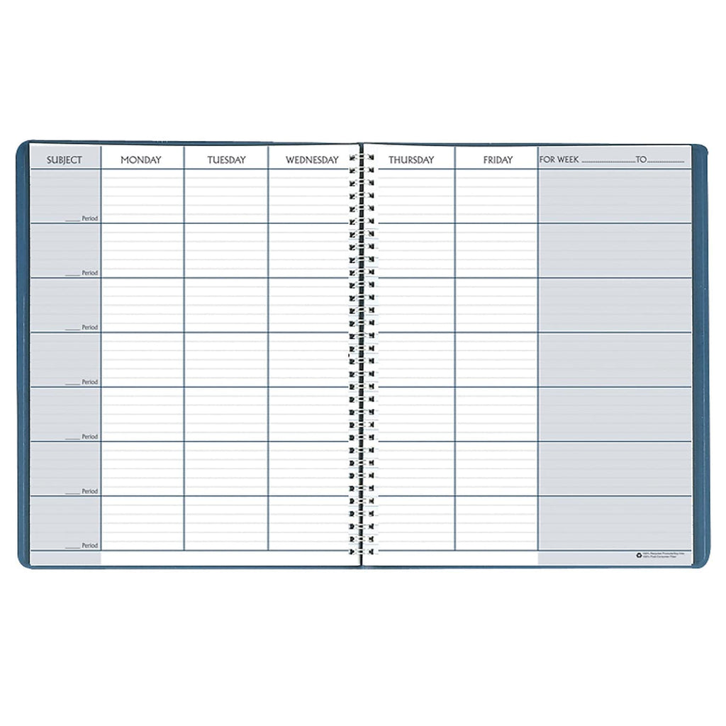 Teachers Planner, Blue, 8-1/2'' X 11'', Pack Of 2