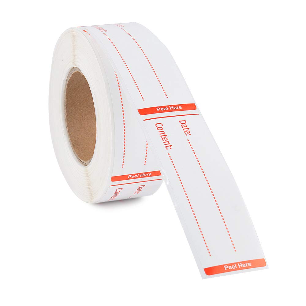 Naturalabel 300 Pieces Removable Food Storage Self-Adhesive Sticker 1 X 3 Inch Refrigerator Freezer Storage Classification Label