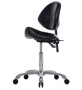 FRNIAMC Hydraulic Saddle Rolling Adjustable, Heavy-Duty (350 lbs) Stool Chair for Beauty Salon Massage Dental Clinic Office(with