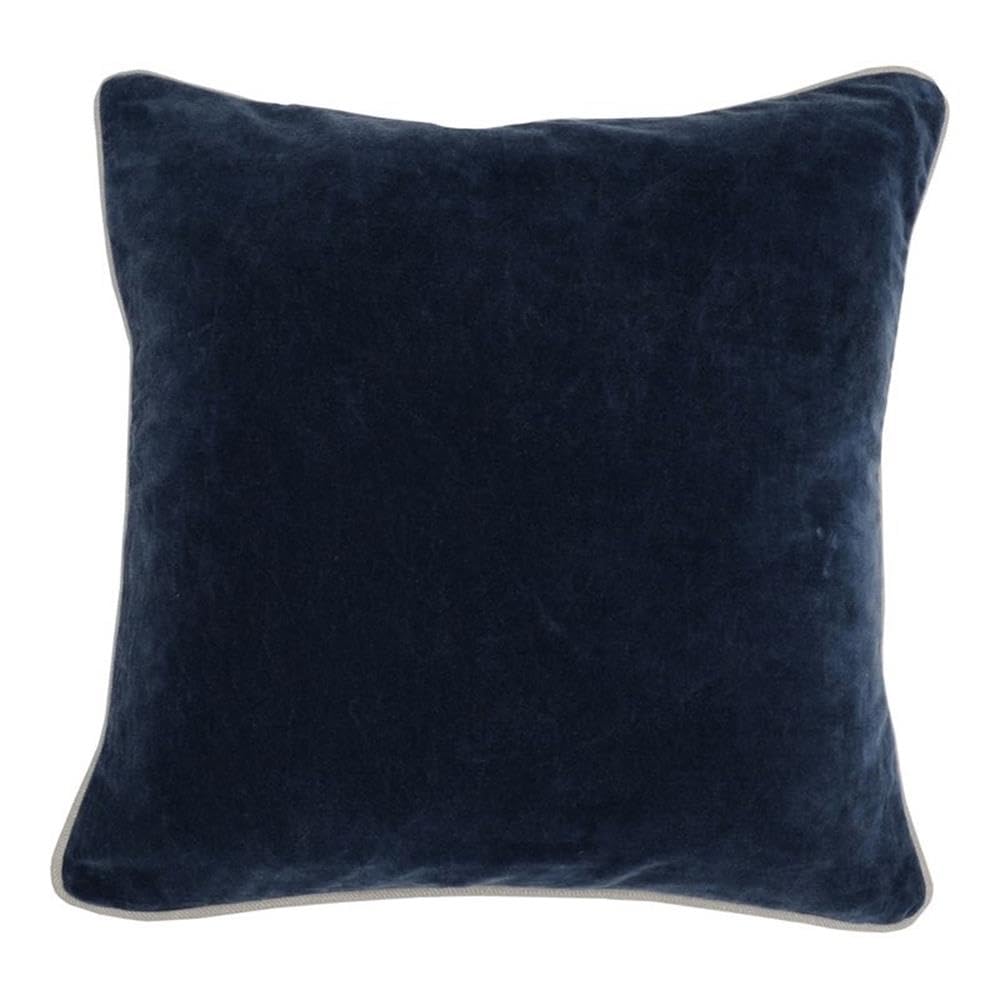 Kosas Home Harriet Velvet Accent Pillow, 18x18, Navy