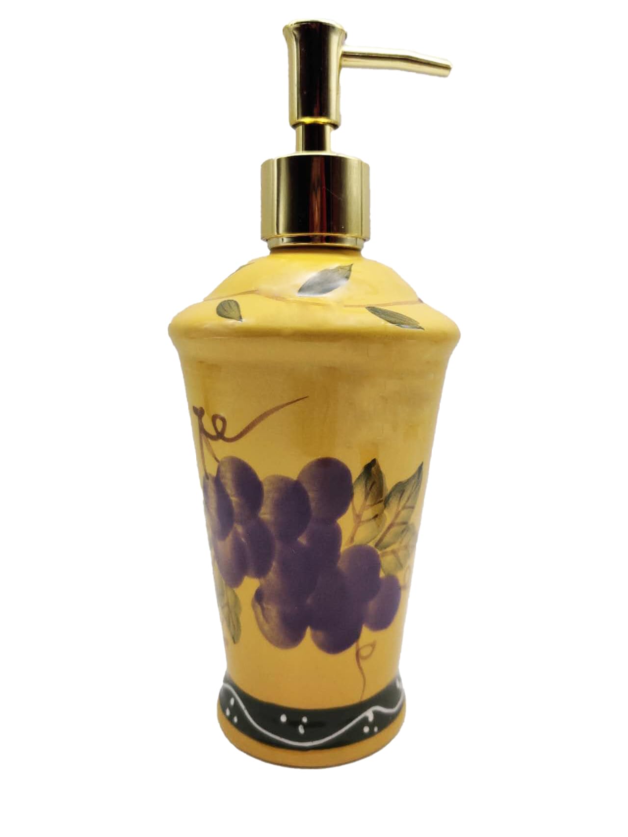 Ack Ceramic Hand Painted Tuscany Fruit D  Cor Refillable Soap Dispenser,Lotion Jar, Kitchen D  Cor, Bathroom D  Cor