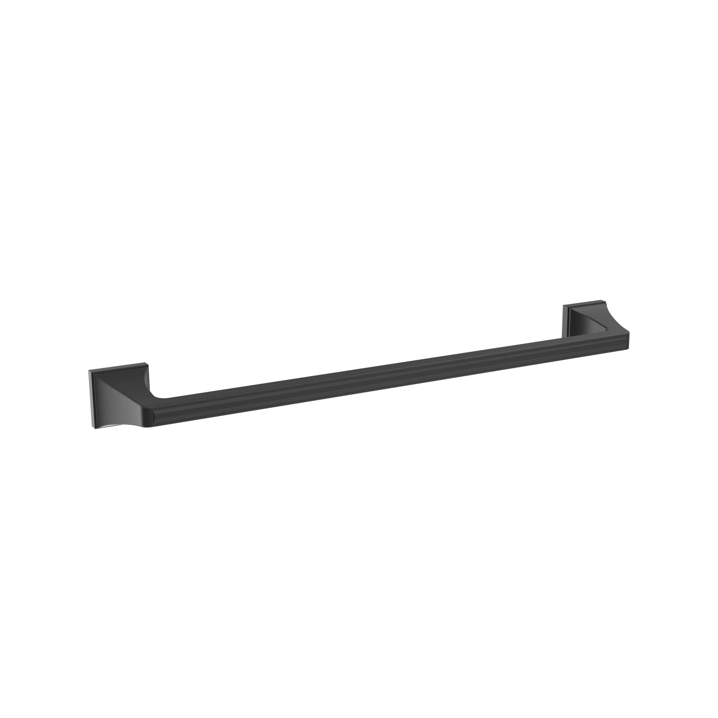 Amerock BH36023MB | Matte Black Towel Bar | 18 in (457 mm) Towel Rack | Mulholland | Bathroom Towel Holder | Bathroom Hardware |