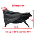Mini Lustrous Weight Bench Cover, Adjustable Exercise Workout Bench Cover, Waterproof 600D Oxford Fabric For Indoor And Outdoor Use, 50' L X 23' W X 17' H(Black)