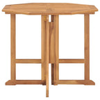 vidaXL Solid Teak Wood Folding Patio Dining Set - 5 Pieces Square Table & Chairs for Garden, Terrace