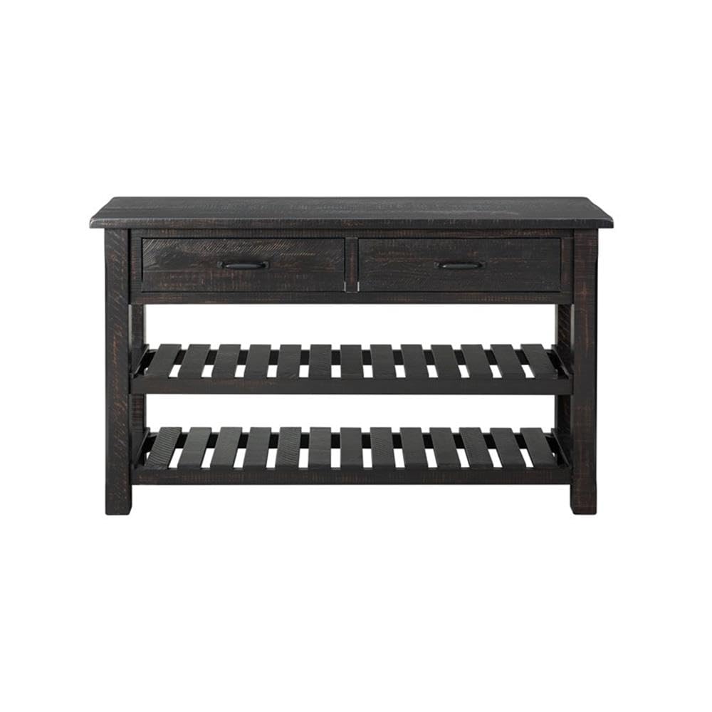 Martin Svensson Barn Door Solid Wood Sofa Console Table Antique Black
