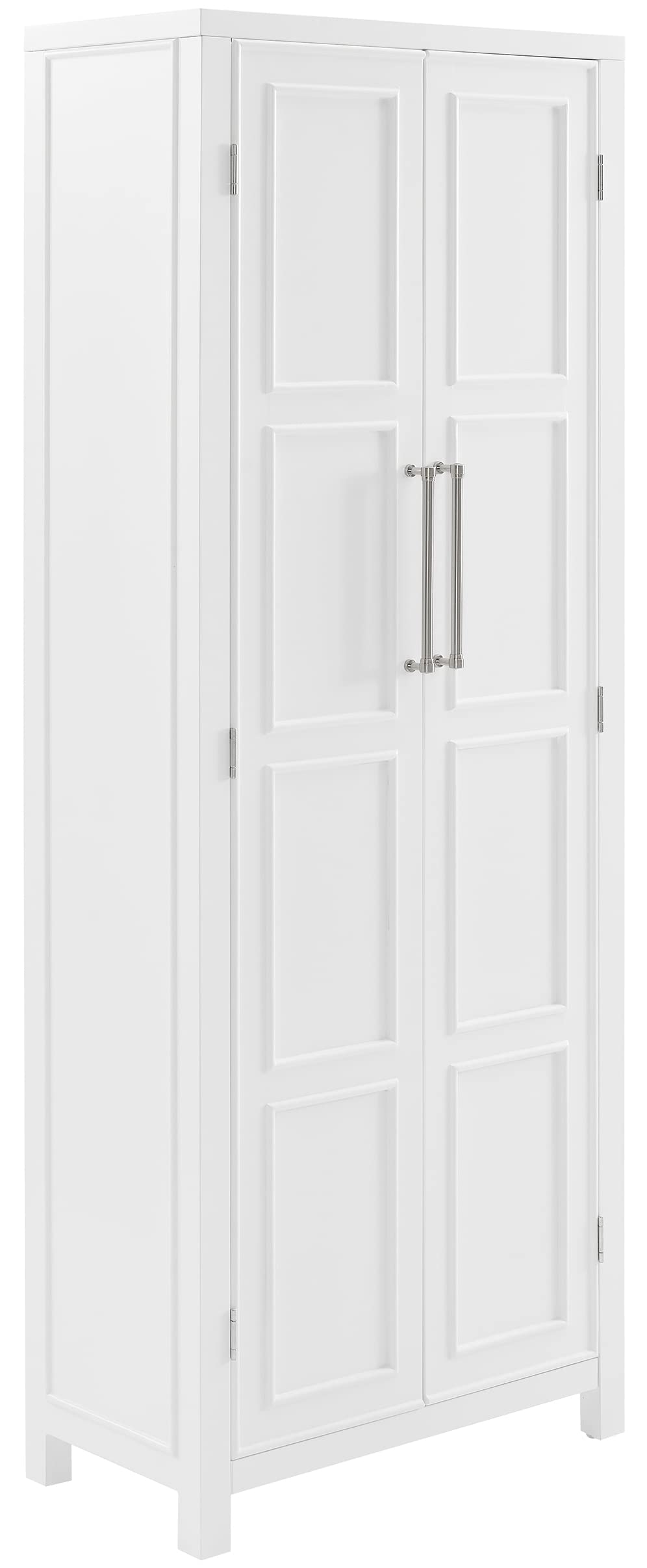 Crosley Furniture Cutler Pantry Storage Cabinet With Shelves, Kitchen, Dining, Or Laundry Room, White